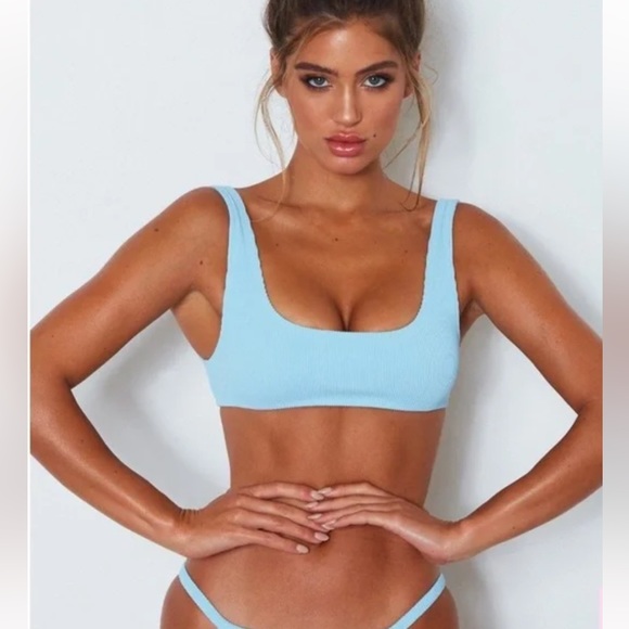 White Fox Boutique Other - NWT WHITE FOX BOUTIQUE Palm Springs Top & bottom in Baby Blue Rib